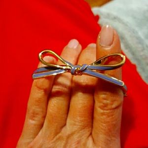 Kate Spade purple & gold thin bow bangle